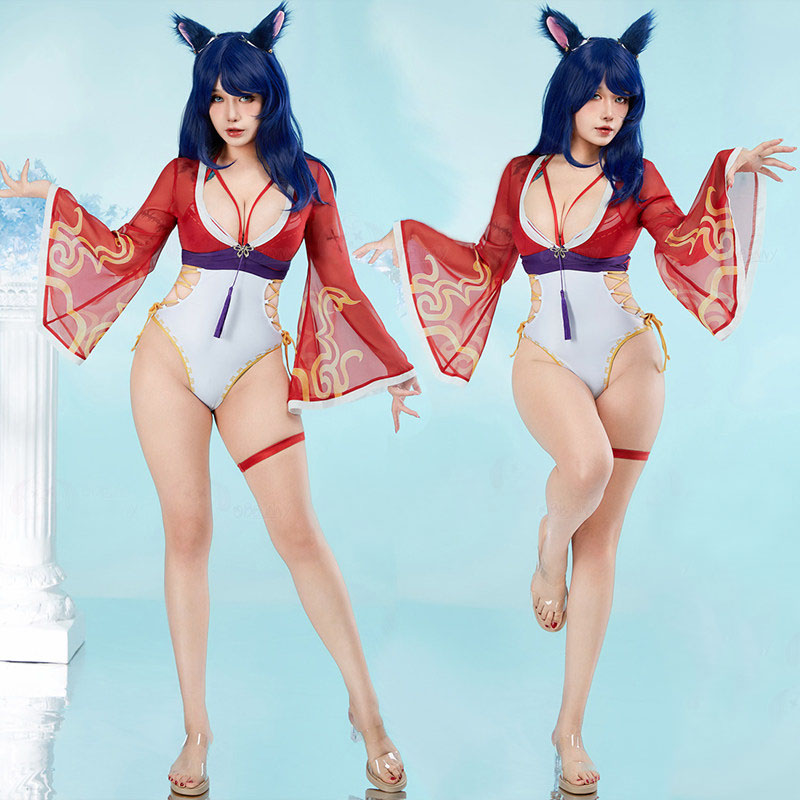 Anime Cosplay Jumpsuit - 리그 오브 레전드 아리 수영복 코스프레