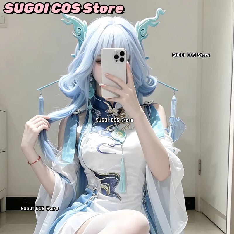 C921 애니메이션 게임 ‘우더링 웨이브’ 코스프레용  - Anime Cosplay Blue Hair 리뷰 및 가격