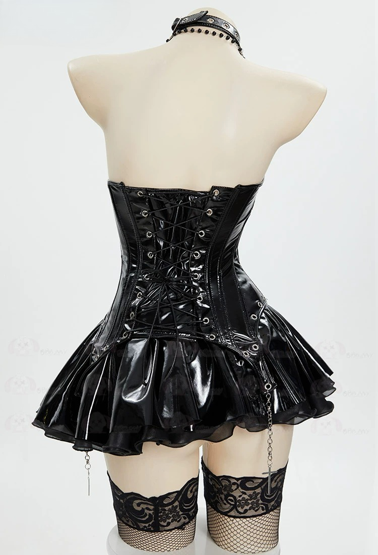 데스노트 미사 아마네 서브컬쳐 Y2K 다크 고딕 가죽  - Anime Cosplay Ladies 리뷰 및 가격